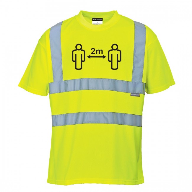 T-shirt distanziamento sociale Hi-Vis