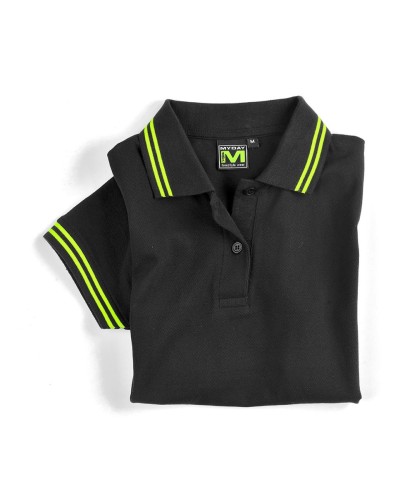 MY-DAY   - POLO - POLO SISSI BLACK LINE VERDE FLUO