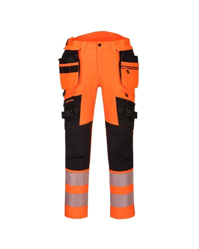 Portwest - Pantaloni con tasca Holster staccabile ad alta visibilità DX4