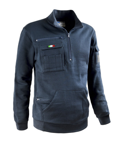 FELPA - mezza zip tank