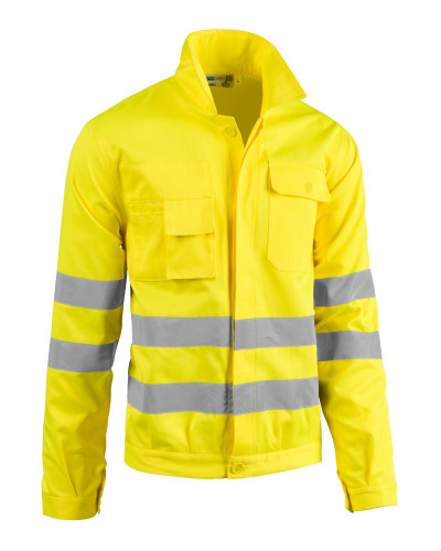 GIUBBINO ALTA VISIB.POL/COT arancio