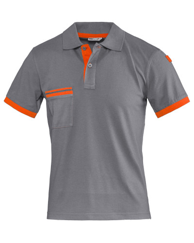 POLO SPAZIO SJ GRIGIO/ARANCIO