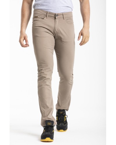 WORK10B -  Jeans Fibreflex® vestibilità straight beige