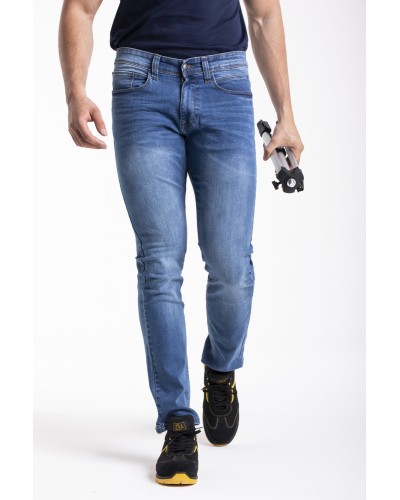 WORK1B - Jeans Fibreflex® vestibilità straight stone washed