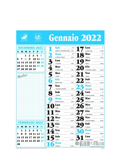IT21-OL2381 NOTES  Calendario Olandese