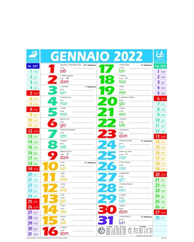 IT21-OL2383 - MULTICOLOR - Calendario Olandese