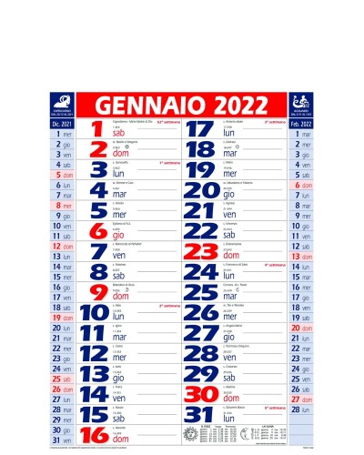 IT21-OL2290   BASIC  Calendario Olandese